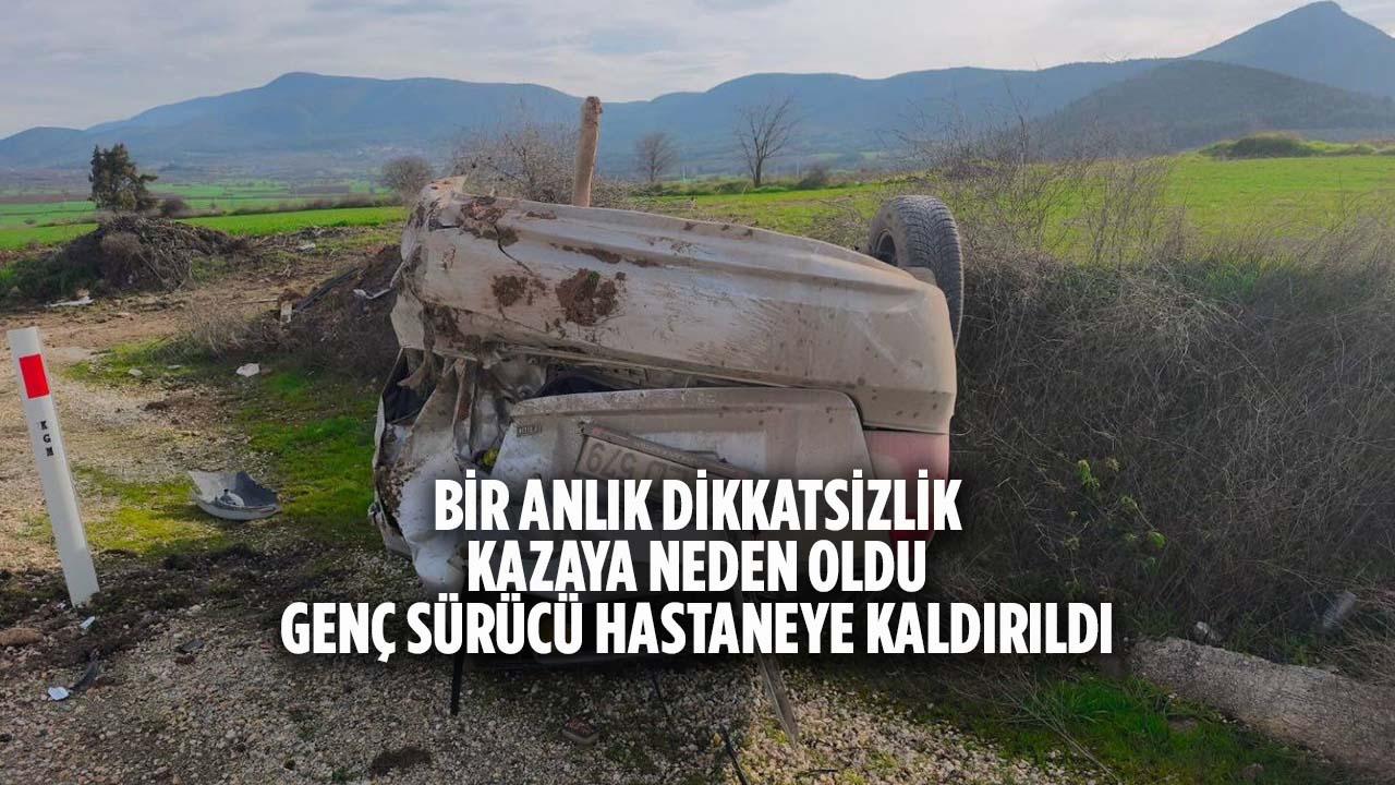 Gölpazarı-Vezirhan Yolunda Kaza: Kontrolden Çıkan Araç Yan Yattı