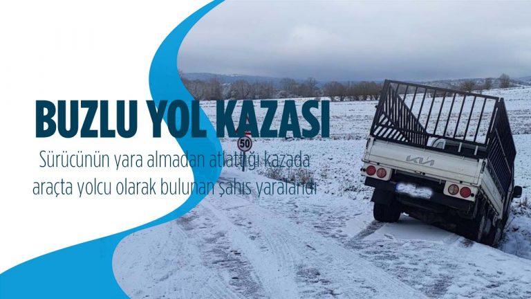Bilecik Pazaryeri’nde Buzlu Yol Kazası