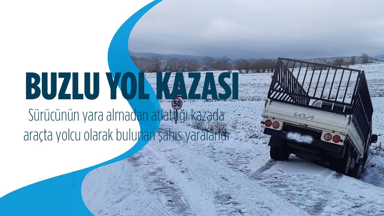 Bilecik Pazaryeri’nde Buzlu Yol Kazası