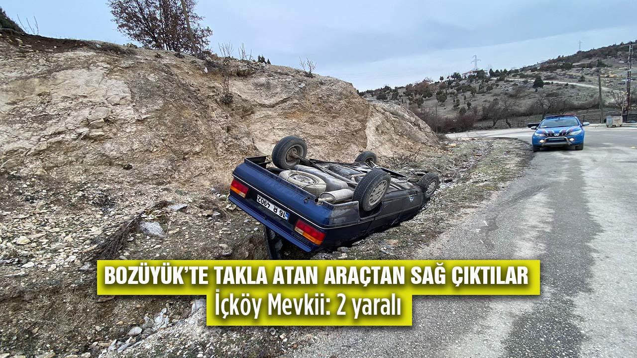 Bozüyük’te Yolun Kaygan Olması Kazaya Sebep Oldu