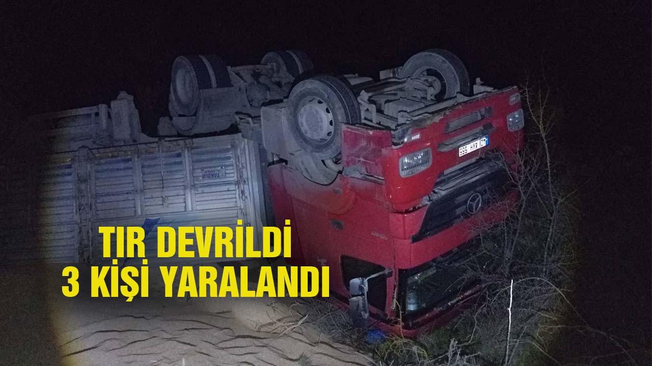 Osmaneli’de Tır Devrildi: 3 Kişi Yaralandı