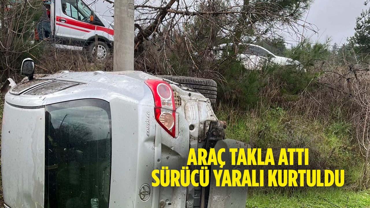 Gölpazarı-Vezirhan Yolunda Korkutan Kaza: Takla Atan Araçtan Sağ Çıktı