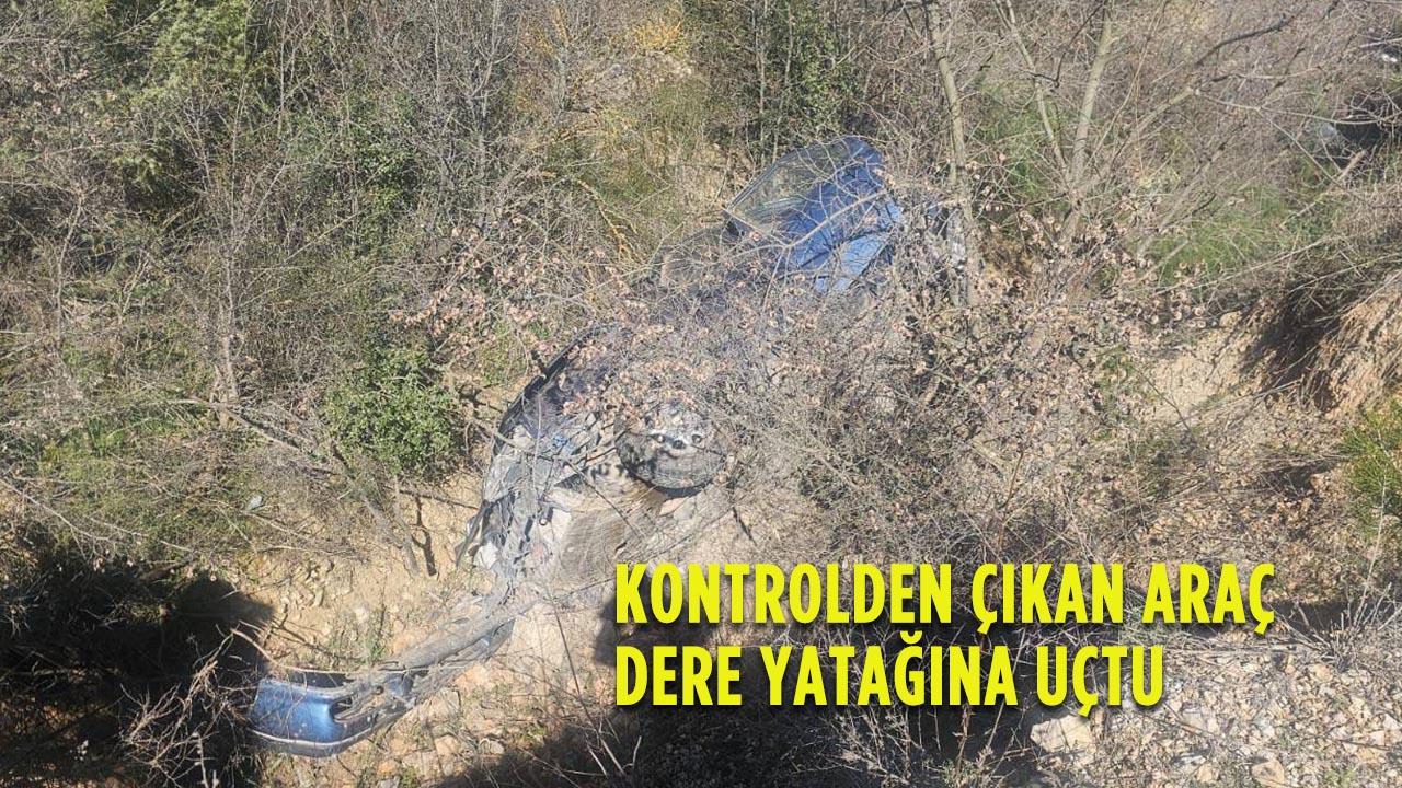Bilecik’te Direksiyon Hakimiyetini Kaybeden Sürücü Dere Yatağına Düştü