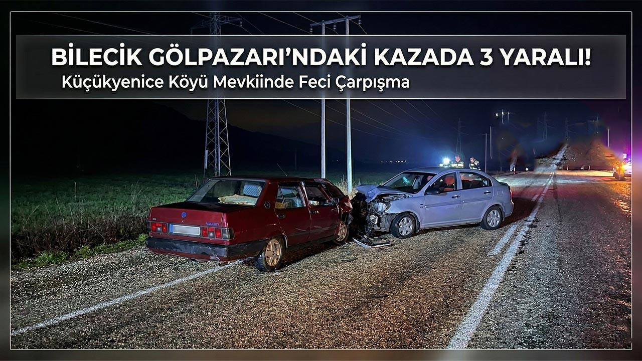 Bilecik Gölpazarı’nda Gece Yarısı Kaza: 3 Yaralı