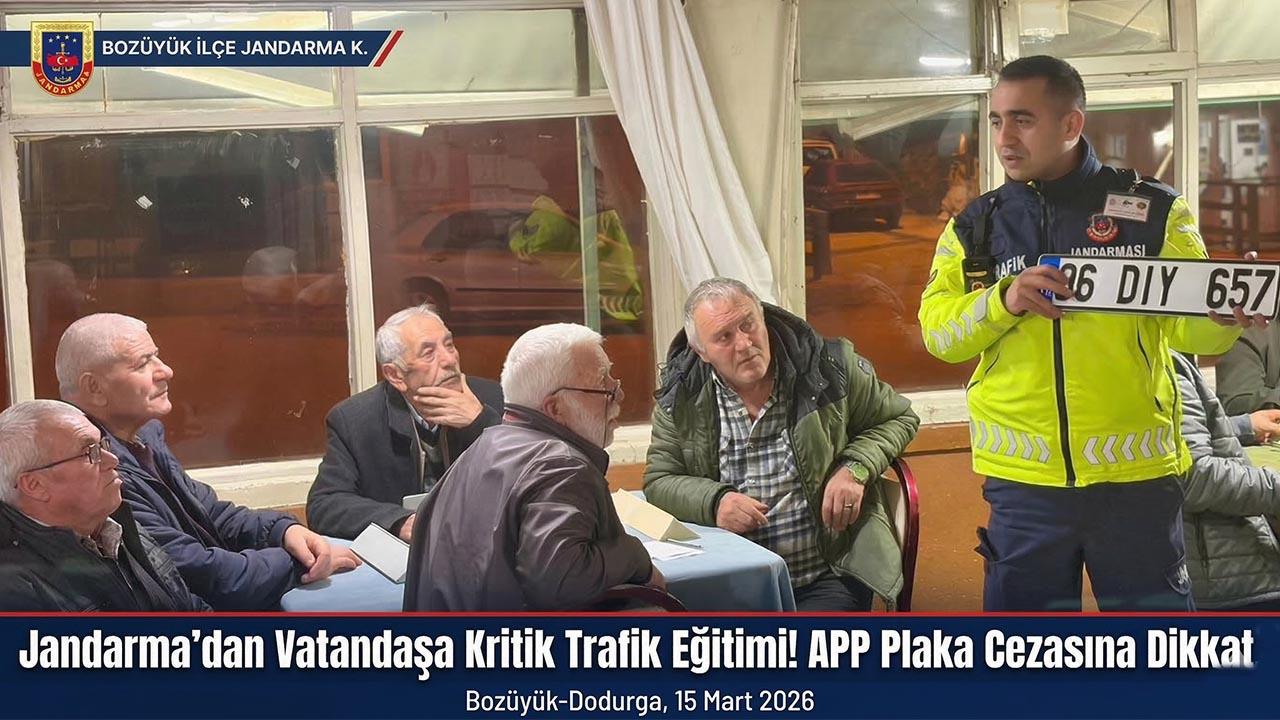 Bozüyük Jandarma’dan Dodurga’da Vatandaşa Kritik Trafik Eğitimi
