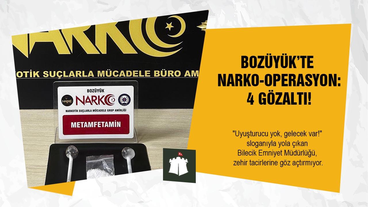 Bozüyük’te Uyuşturucu Operasyonu: 4 Gözaltı ve Metamfetamin Ele Geçirildi
