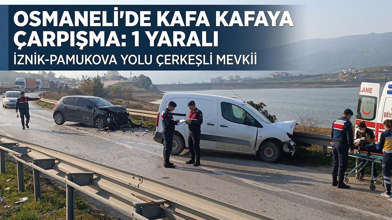 Osmaneli’de Korkutan Kaza: İki Otomobil Kafa Kafaya Çarpıştı!