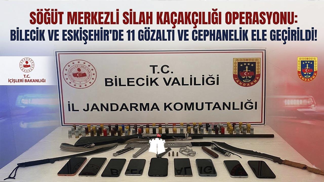 Söğüt Merkezli Silah Kaçakçılığı Operasyonu: Bilecik ve Eskişehir’de Eş Zamanlı Baskın!