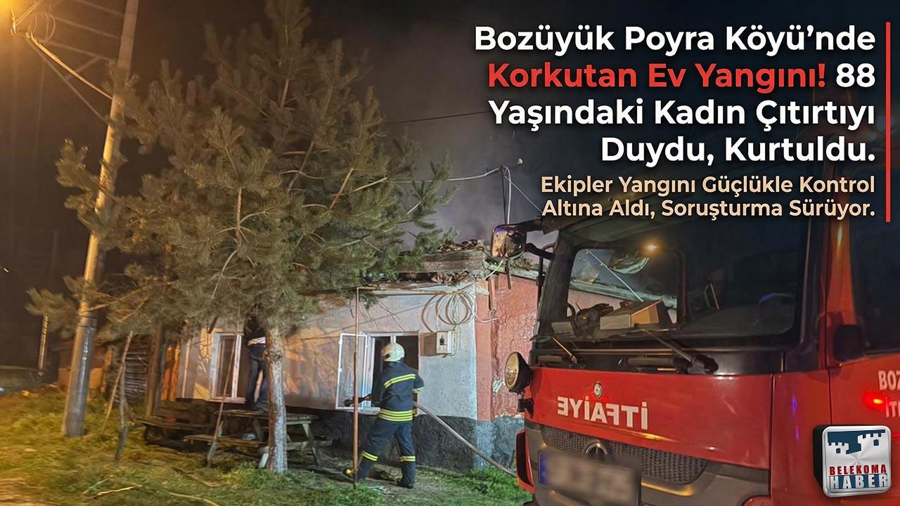 Bozüyük’te Korkutan Ev Yangını: 88 Yaşındaki Kadın Facianın Eşiğinden Döndü!