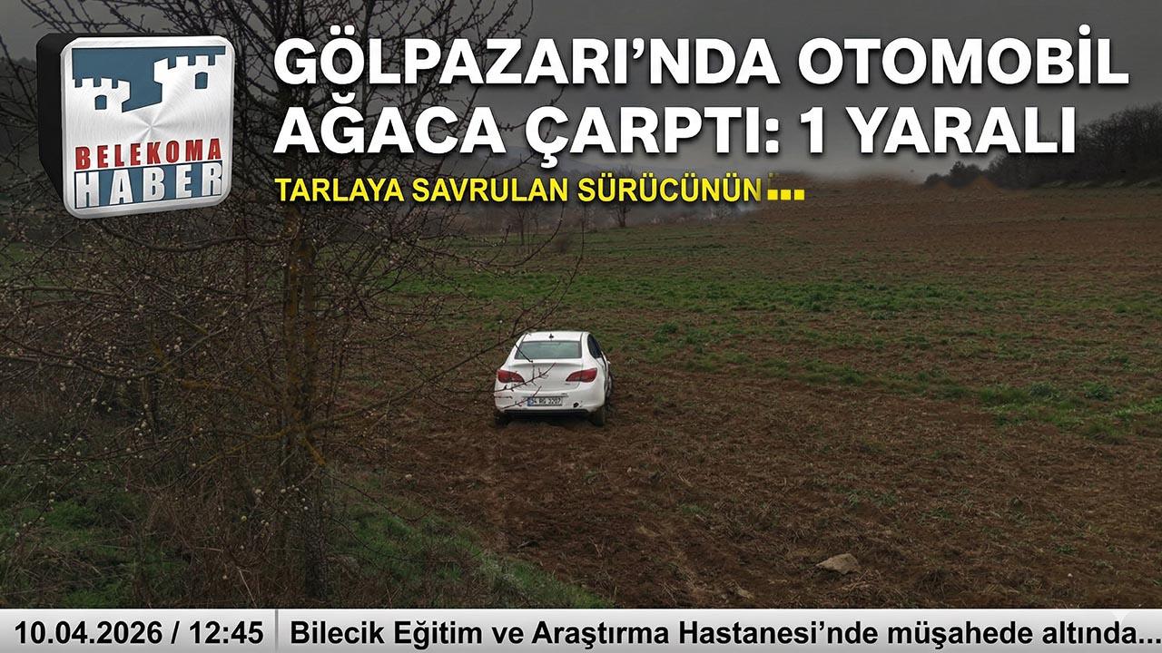 Gölpazarı’nda Otomobil Ağaca Çarptı: 1 Yaralı