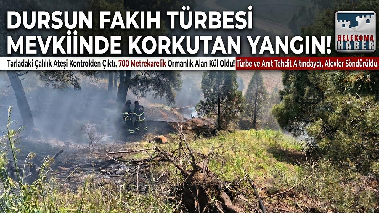 Dursun Fakıh Türbesi Yakınında Yangın: Alevler Ormana Sıçradı!