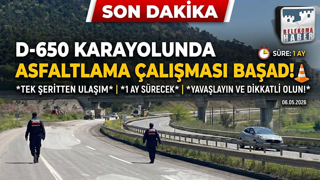 Bilecik D-650 Karayolunda Asfalt Çalışması: Sürücülere Uyarı!
