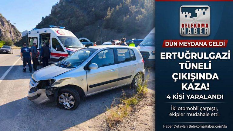 Bilecik Ertuğrulgazi Tüneli Çıkışında Trafik Kazası: 4 Yaralı