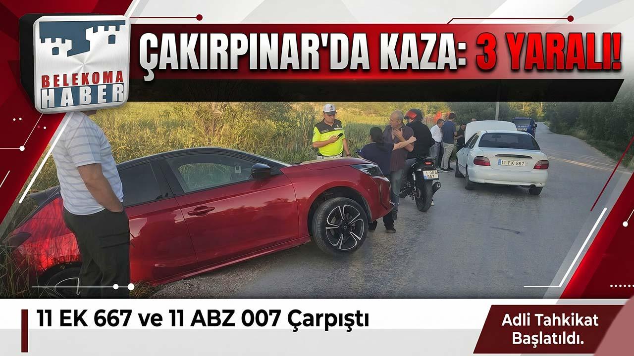 Bilecik Çakırpınar Mevkisinde Trafik Kazası: 3 Yaralı
