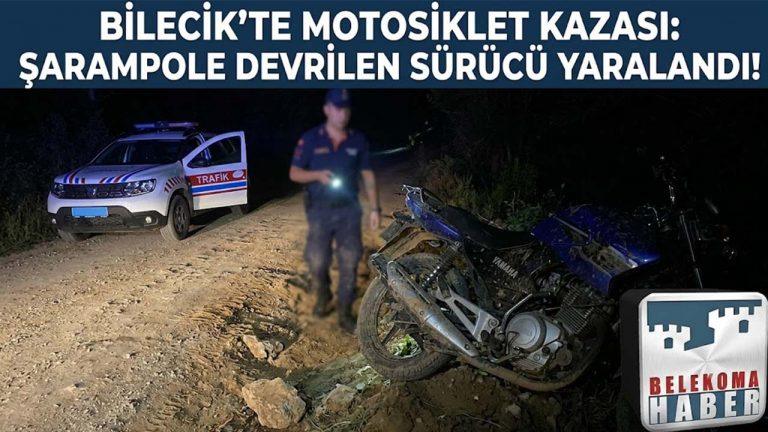Bilecik İnhisar’da Motosiklet Şarampole Devrildi: 1 Yaralı