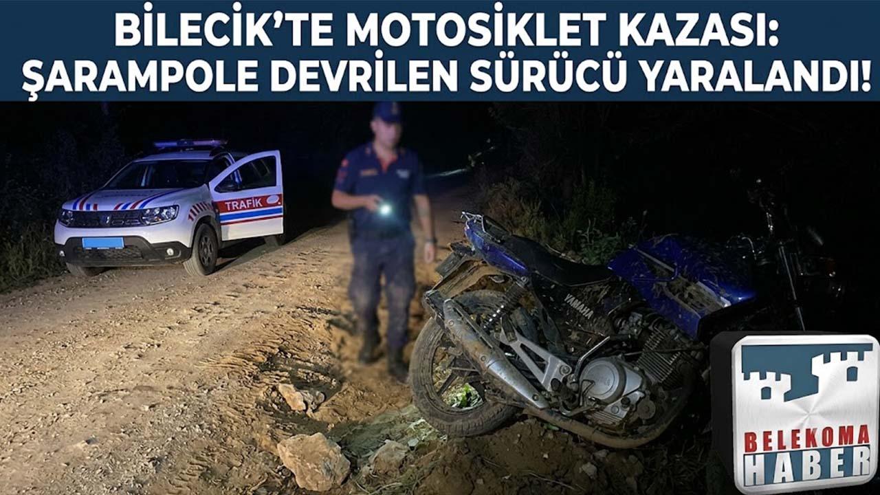 Bilecik İnhisar’da Motosiklet Şarampole Devrildi: 1 Yaralı