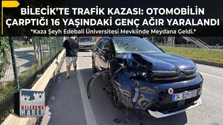 Bilecik’te Trafik Kazası: Otomobilin Çarptığı 16 Yaşındaki Genç Ağır Yaralandı