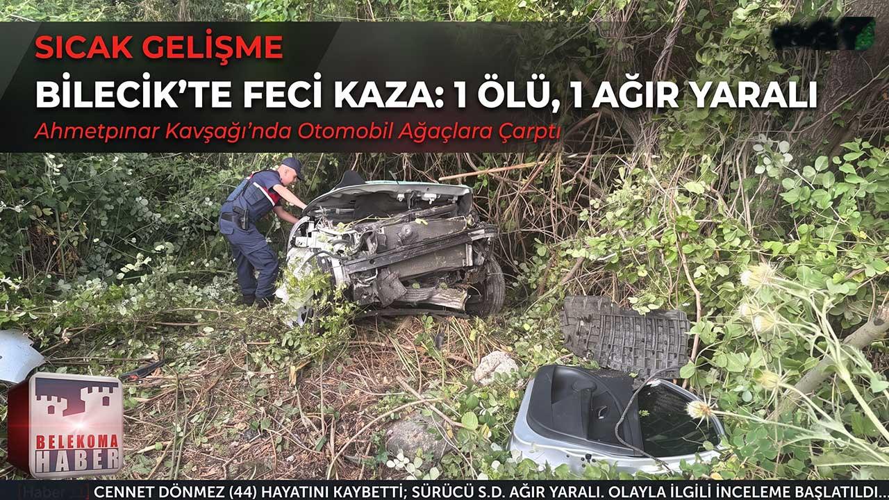 Bilecik’te Feci Kaza: Ağaca Çarpan Otomobilde 1 Kişi Öldü, 1 Kişi Ağır Yaralandı