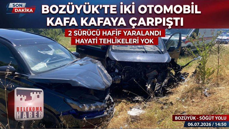 Bozüyük’te İki Otomobil Kafa Kafaya Çarpıştı: 2 Yaralı