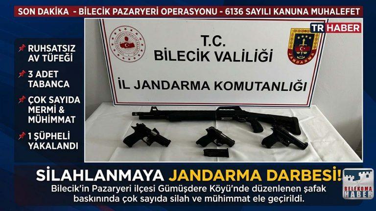 Pazaryeri’nde Ruhsatsız Silah Operasyonu: 1 Kişi Hakkında İşlem Başlatıldı