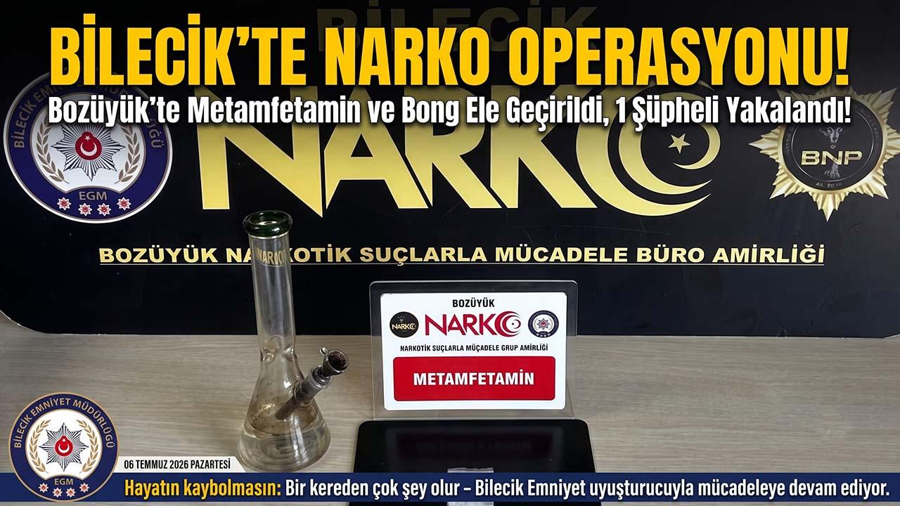 Bilecik’te Uyuşturucu Operasyonu: 1 Şüpheli Yakalandı