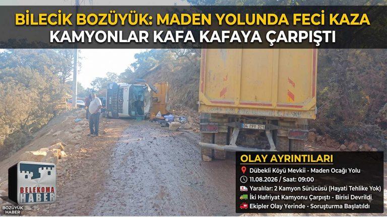 Bozüyük Dübekli Köyü’nde Trafik ve İş Kazası: İki Sürücü Yaralandı