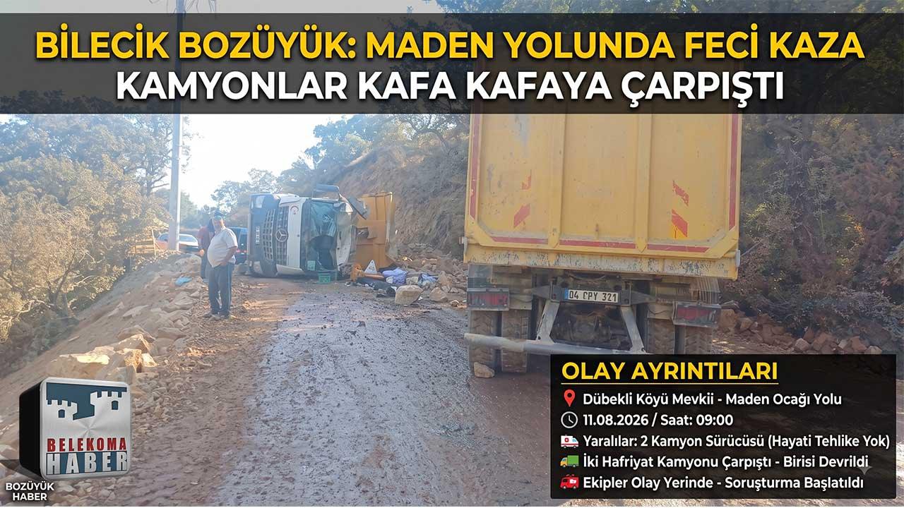 Bozüyük Dübekli Köyü’nde Trafik ve İş Kazası: İki Sürücü Yaralandı