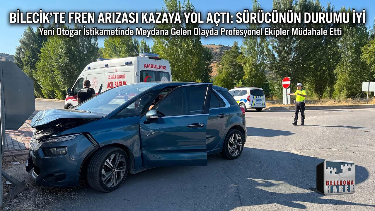 Bilecik Hızlı Tren Yolunda Trafik Kazası: Freni Tutmayan Araç Fabrika Duvarına Çarptı