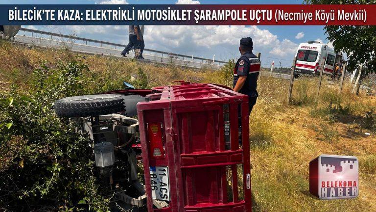 Necmiye Köyü Mevkiinde Trafik Kazası: Kasksız Sürücü Tarlaya Uçtu