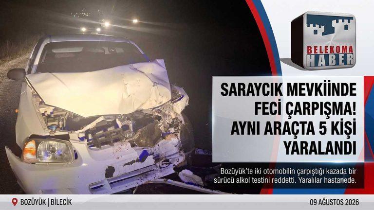Saraycık Mevkiinde Trafik Kazası: Alkolmetreye Üflemeyi Reddetti