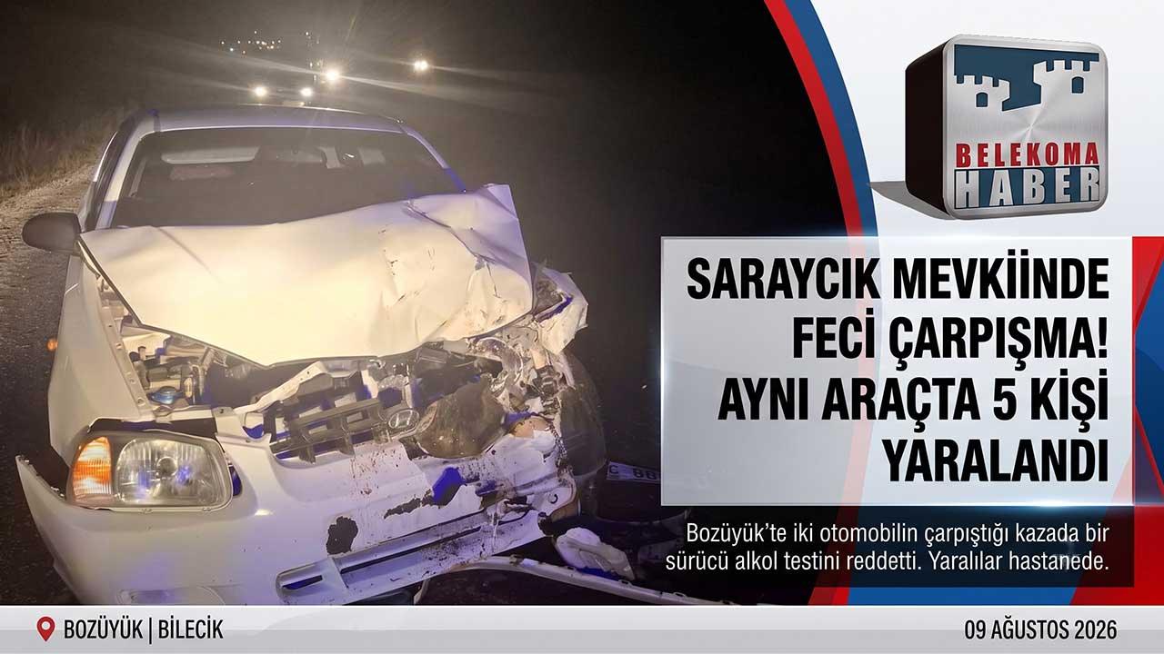 Saraycık Mevkiinde Trafik Kazası: Alkolmetreye Üflemeyi Reddetti