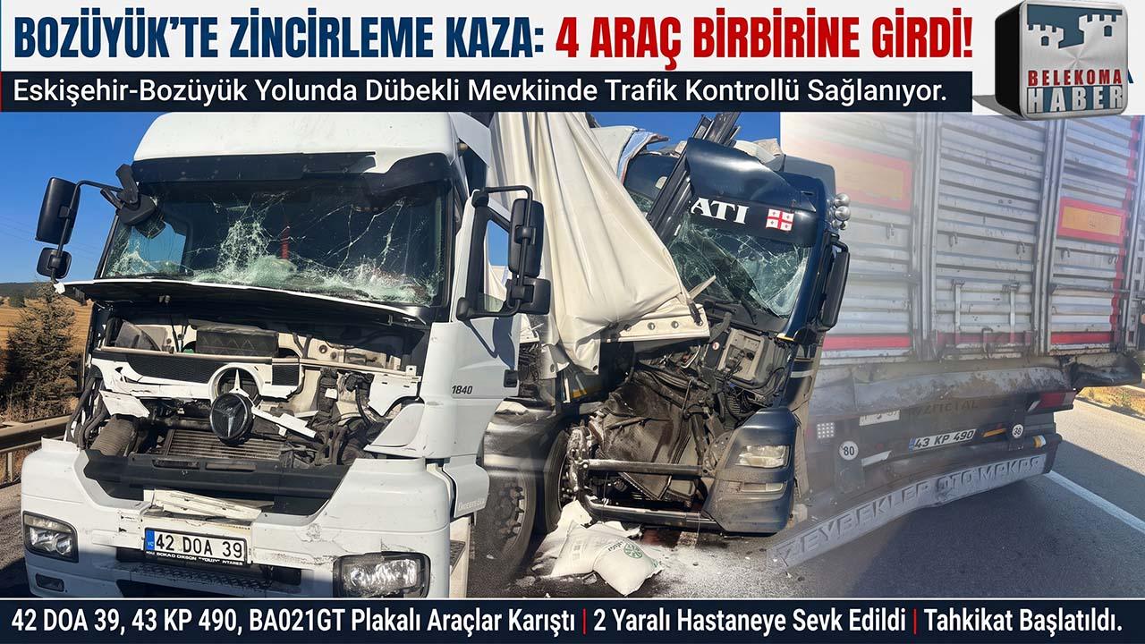 Eskişehir-Bozüyük Yolunda Zincirleme Kaza: Trafik Tek Şeride Düştü