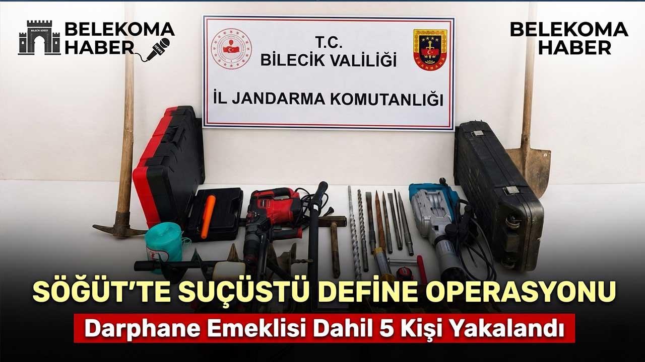 Söğüt’te Yeraltı Radarlı Kaçak Kazıya Jandarma Baskını!