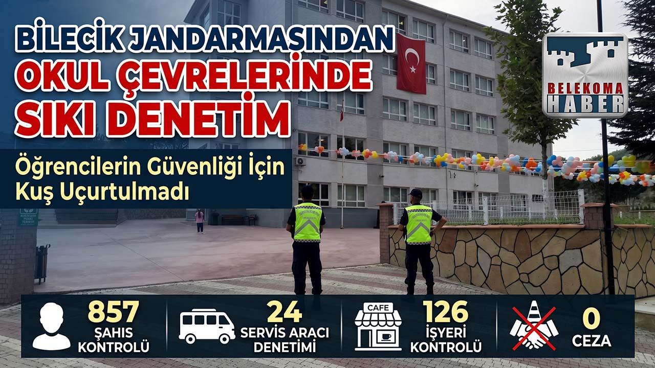 Bilecik Jandarmasından Okul Çevrelerinde Sıkı Denetim: Öğrencilerin Güvenliği İçin Kuş Uçurtulmadı