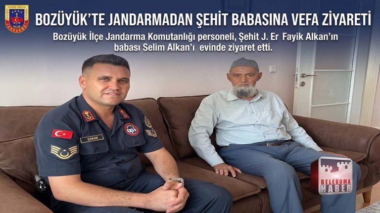 Bozüyük’te Jandarmadan Şehit Babasına Ziyaret