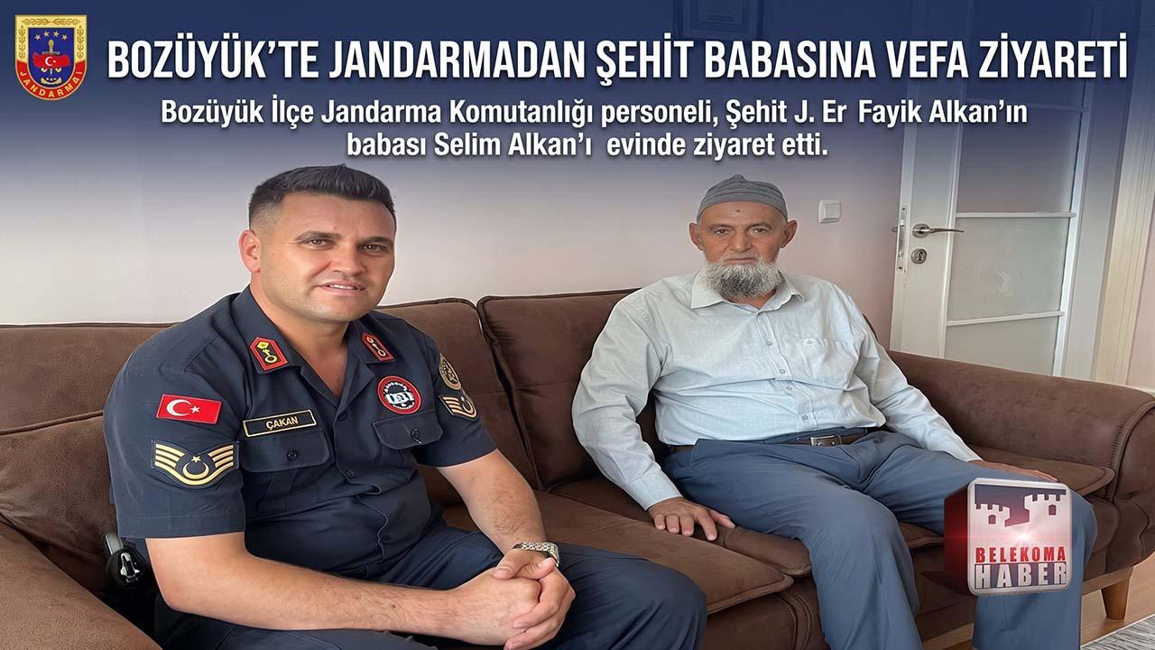 Bozüyük’te Jandarmadan Şehit Babasına Ziyaret