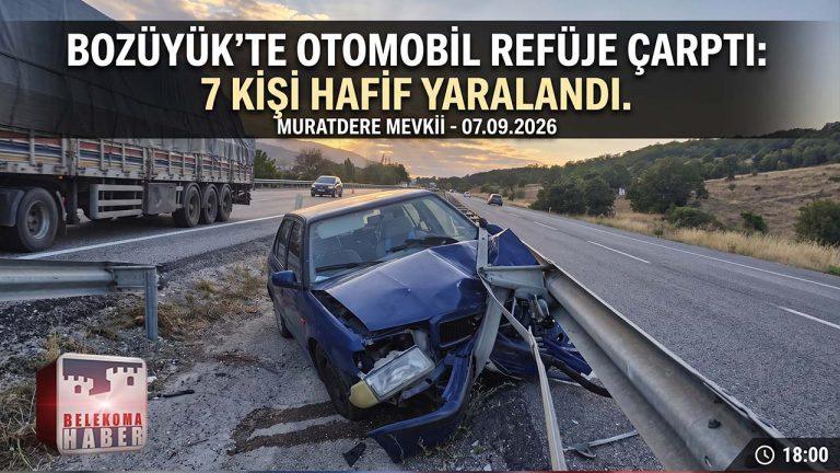 Bozüyük’te Otomobil Refüje Çarptı: 7 Kişi Yaralandı
