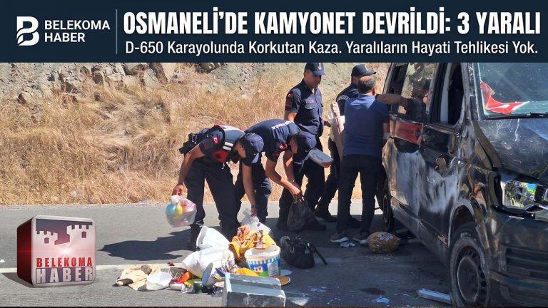Osmaneli’de Kamyonet Devrildi: 3 Yaralı