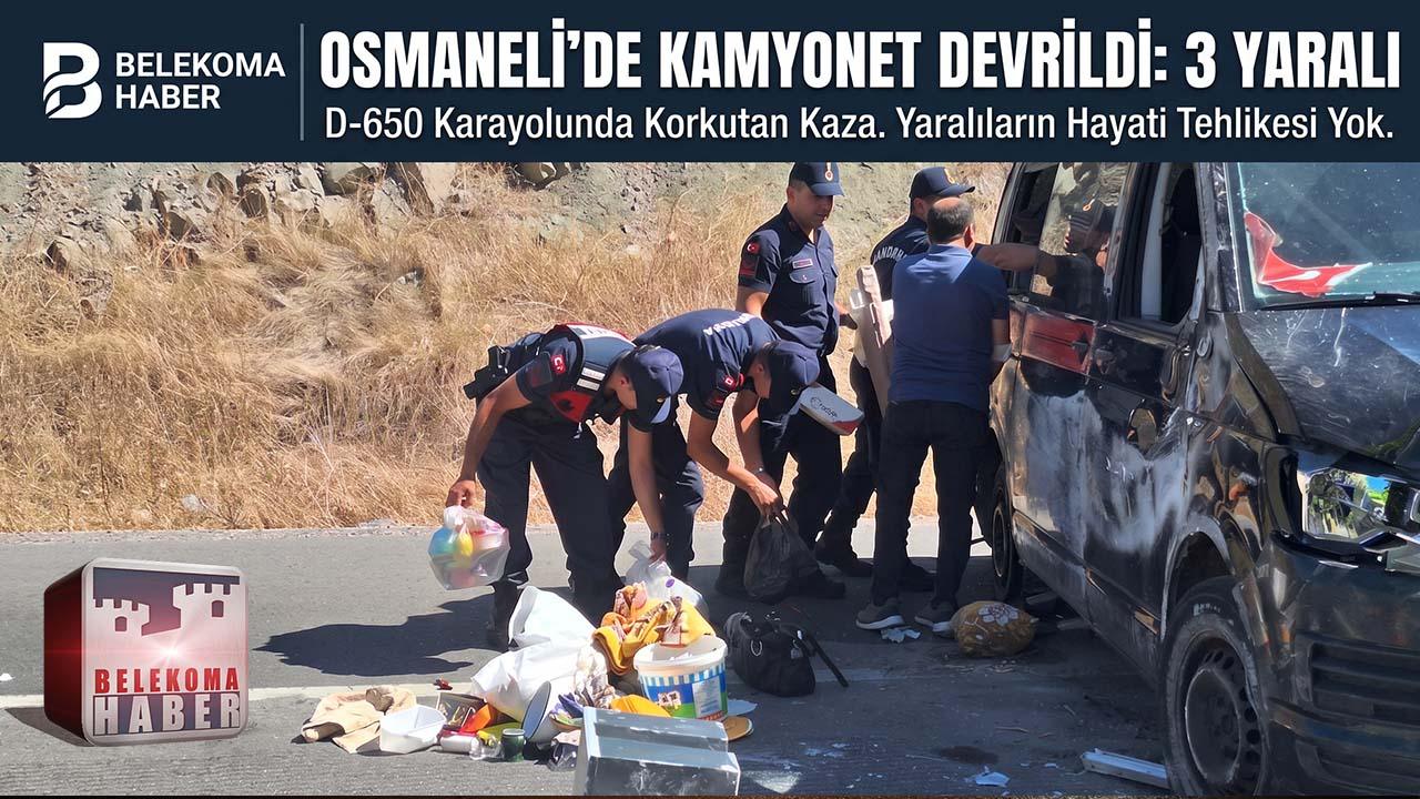 Osmaneli’de Kamyonet Devrildi: 3 Yaralı