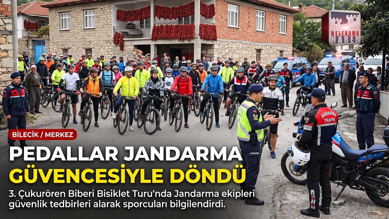 Bilecik Jandarmasından 35 Kilometrelik Bisiklet Turuna Tam Emniyet ve Eğitici Destek